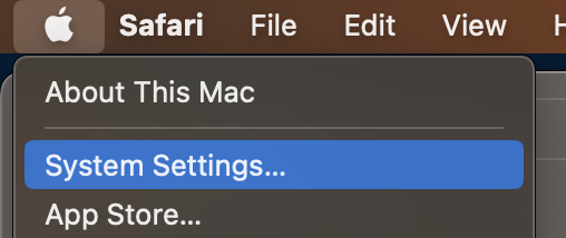 macOS Ventura System Settings